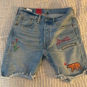 Levi’s Original Fit 501 CT denim jean shorts. No stretch.